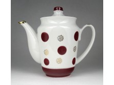 Régi szarvasos jelzésű orosz pöttyös porcelán kancsó 17 cm