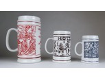 Jelzett Hollóházi porcelán söröskorsó 3 db