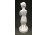 Térdelő női akt fehér porcelán szobor 14.5 cm