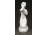 Térdelő női akt fehér porcelán szobor 14.5 cm