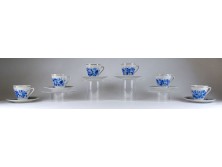 Régi hat személyes kínai porcelán kávéscsésze készlet