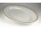 Régi vastagfalú fehér porcelán pecsenyés tál 24 x 35.5 cm