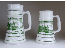 Jelzett Alföldi porcelán söröskorsó 2 db