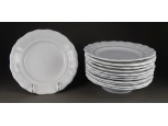Antik jelzett Zsolnay porcelán mélytányér készlet 12 darab