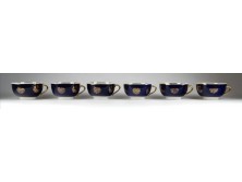 Régi kobaltkék porcelán kávéscsésze 6 darab