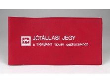Retro Trabant jótállási jegy 1987