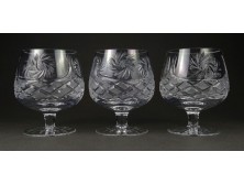 Talpas likőrös whiskys kristály pohár 3 darab