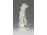 Régi pitiző porcelán kutya mama és kiskutyája porcelán szobor 8 cm