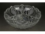Nagyméretű mid century üveg gyümölcskínáló tál 25 cm