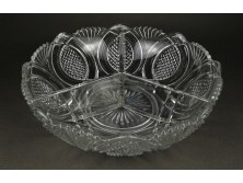 Nagyméretű mid century üveg gyümölcskínáló tál 25 cm
