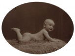 Régi csecsemő fotográfia S. WEITZMANN 9.5 x 13.5 cm
