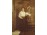 Antik női portré fotográfia cabinet portrait 16.5 x 10.5 cm SINKÓ JANÓ FÉNYKÉPÉSZ KISPEST