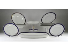 Régi aranyozott cseh kék arany porcelán étkészlet