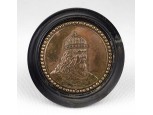 Szent István király réz plakett szerű fali dísz 9 cm