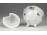 Régi kisméretű virágdíszes lábas porcelán bonbonier