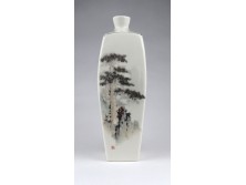 Régi keleti mintás jelzetlen porcelán váza 21 cm