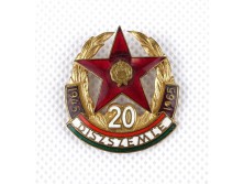 Szocreál zománc jelvény 20. díszszemle 1945-1965