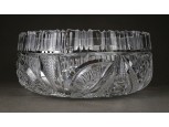 Csiszolt kristály gyümölcskínáló tál 9 x 20 cm