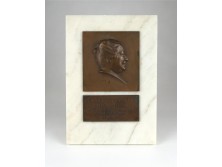 Budai Izraelita Nőegylet art deco bronz plakett 27 x 19 cm