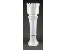 Fehér mázas kerámia posztamens + virágcserép 61.5 cm