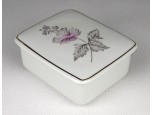 Régi virágdíszes Hollóházi porcelán bonbonier