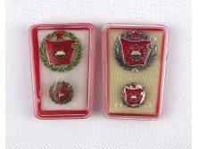 Régi szocialista kitüntetés kitűző díszdobozában SZOCIALISTA BRIGÁD