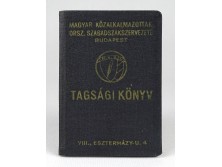Régi közalkalmazotti tagsági könyv 1950