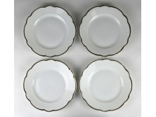 Régi aranyozott MZ Altrohlau porcelán süteményes készlet 4 darab 