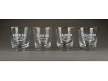 Régi Whiskey CLUB 99 üveg pohár 4 darab