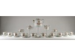 Jelzett lengyel Jarolina porcelán teáskészlet 12 személyes