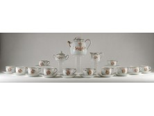 Jelzett lengyel Jarolina porcelán teáskészlet 12 személyes