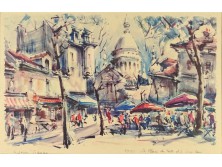 Párizsi nyomat : La Place de Tertre