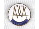BIV Budapesti Ipari Vásár zománcozott kitűző 1961