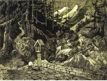 Keretezett arany nyomat imádkozó gyerekkel 16.5 x 21.5 cm