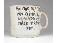 Jelzett Szoó Judit feliratos kerámia bögre