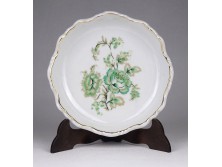 Virágdíszes Zsolnay porcelán hamutál 12 cm