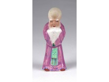 Régi kisméretű kínai keleti bölcs porcelán figura 8 cm