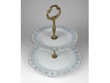 Régi porcelán emeletes kínáló tál tortatál 23.5 cm
