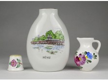 Régi Hévíz feliratos porcelánok 3 darab