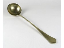 Régi nagyméretű jelzett alpakka merőkanál 33 cm