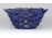 Jelzett ovális kék áttört porcelán kínáló kosár 24.5 cm