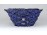 Jelzett ovális kék áttört porcelán kínáló kosár 24.5 cm