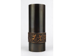 Mid century iparművészeti bronz váza retro ötvösmunka 18 cm