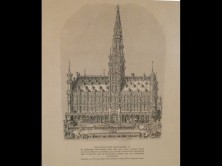 Régi rézkarc Bruxelles Mason palota