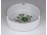 Zöld virágmintás Hollóházi porcelán hamutál 10.5 cm