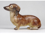 Régi kisméretű porcelán tacsi tacskó kutya 10.5 cm 