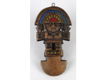 Középamerikai kerámia totem faidísz 14 cm
