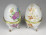 Nagyméretű porcelán tojás bonbonier pár 9.5 cm