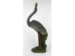 Nagyméretű bronz hatású műgyanta vízimadár szobor 40 cm