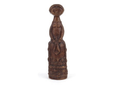 Kerámia menyecske figura keszkenővel 24 cm